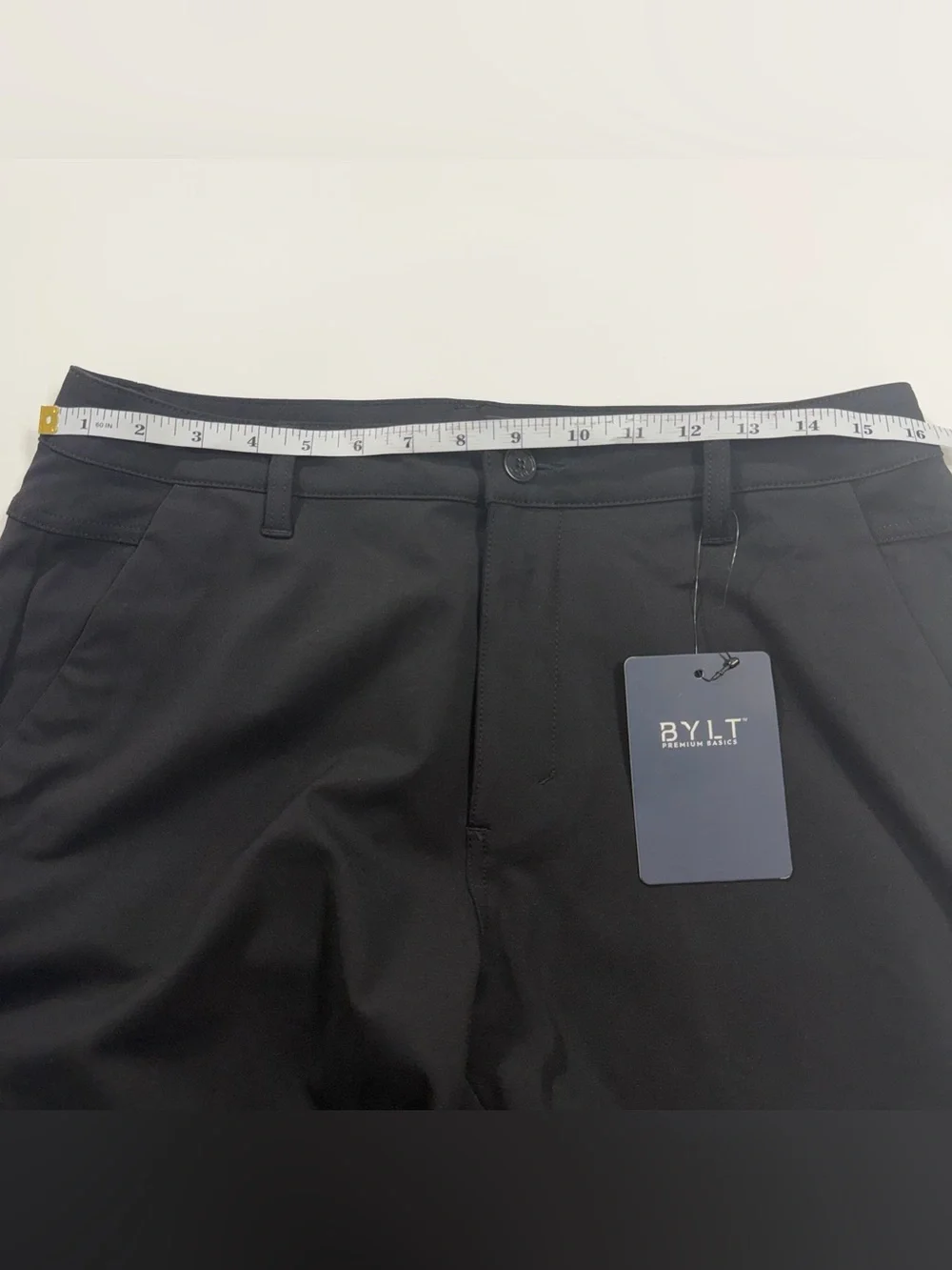 BYLT Premium Everyday Shorts Men’s 34 Black 7.5” Standard Fit NWT